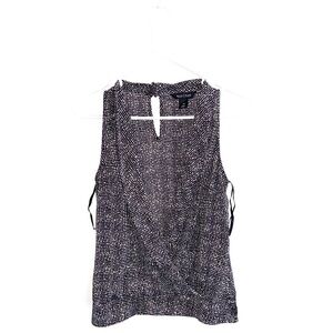 White House Black Market Sleeveless Wrap Blouse XS